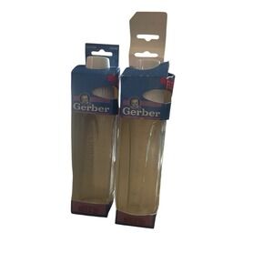 2x 1995 Gerber Glass Nurser Bottle 8oz